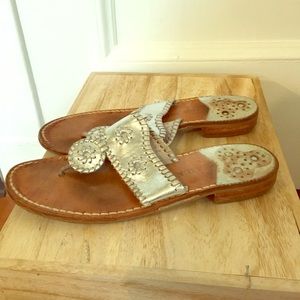 Jack Rogers Silver Sandals